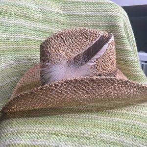 SHEPLERS LARRY MAHAN HAT COWBOY FEATHER